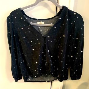 Marine Layer Starry black blouse, size S, lightly worn, great condition